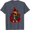Pitmaster Hip Hop Teddy Bear Barbecue Grill Design Grill Gang Teddy Bear Grilling BBQ Hip Hop Streetwear Men's T-Shirt - Heather Blue