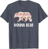 Grandparents Tees By Luna Nonna Bear Floral T-Shirt T-Shirt - Heather Blue