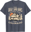Great Sand Dunes National Park Colorado USA Retro Great Sand Dunes National Park Colorado Hike Outdoors Retro T-Shirt - Heather Blue
