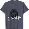 Totality Lion Head Courage T-Shirt T-Shirt - Heather Blue
