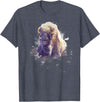 Rocky Mountain Wilderness designs Great Native American White Buffalo Sacred Spirit Animal T-Shirt - Heather Blue