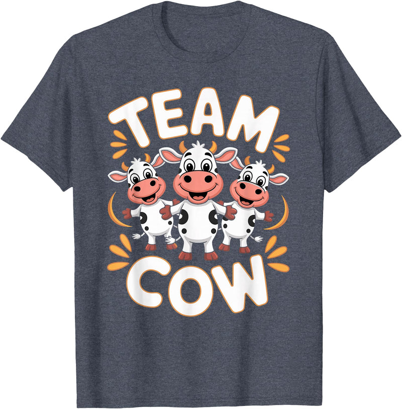Cow Design for Cow Lovers Team Cow Stuff | Cow Costume | Farm Product Products for Cow T-Shirt - Heather Blue