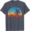 Bigfoot Walking Animal Lover Gifts Bigfoot Walking Pig Sasquatch Pig Lover T-Shirt - Heather Blue