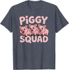 Piggy Squad - Matching Outfit Pig Lover Design T-Shirt - Heather Blue