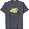 Funny Bear Themed Apparel & Accessories The Woods are Calling Cool Nature Bear Graphic T-Shirt - Heather Blue
