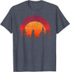 The Wilderness Reflection merch Retro Wilderness Bear Trees Reflection Outdoor Forest T-Shirt - Heather Blue