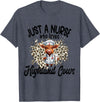 Unique Must Have NURSE HIGHLAND COW Lover Line Just a Nurse who loves Highland Cows Scottish Scotland T-Shirt - Heather Blue