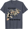 Outstanding in the Field Shirts Funny Cow Shirt Wait Till The Cows Come Home T-Shirt - Heather Blue