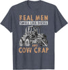 Farmer Apparel Real Men Smell Like Diesel And Cow Crap T-Shirt - Heather Blue