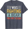 Broken Arms Legs Injury Get Well Soon Recovery Funny Accident Humor Get Well Soon - I Was Fighting A Bear T-Shirt - Heather Blue