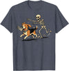Halloween Costume Spooky Skeleton Beagle Beagle Skeleton Halloween T-Shirt - Heather Blue