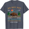 Funny Yellowstone Vacation Souvenir Buffalo Do Not Pet the Fluffy Cows Bison Yellowstone National Park T-Shirt - Heather Blue