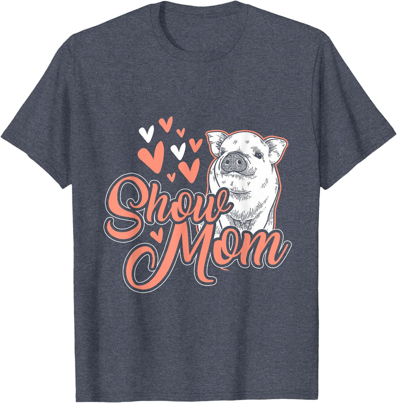 Animal Tees & Gift Idea Show Mother Pigs T-Shirt - Heather Blue