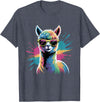 Funny Llama Lover Graphics Funny Llama Alpaca with Sunglasses Animal Graphic T-Shirt - Heather Blue