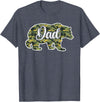 Bear Hunting Gifts For Hunters Men’s Bear Hunter Dad Camouflage Shirts, Father Hunting Camo T-Shirt - Heather Blue