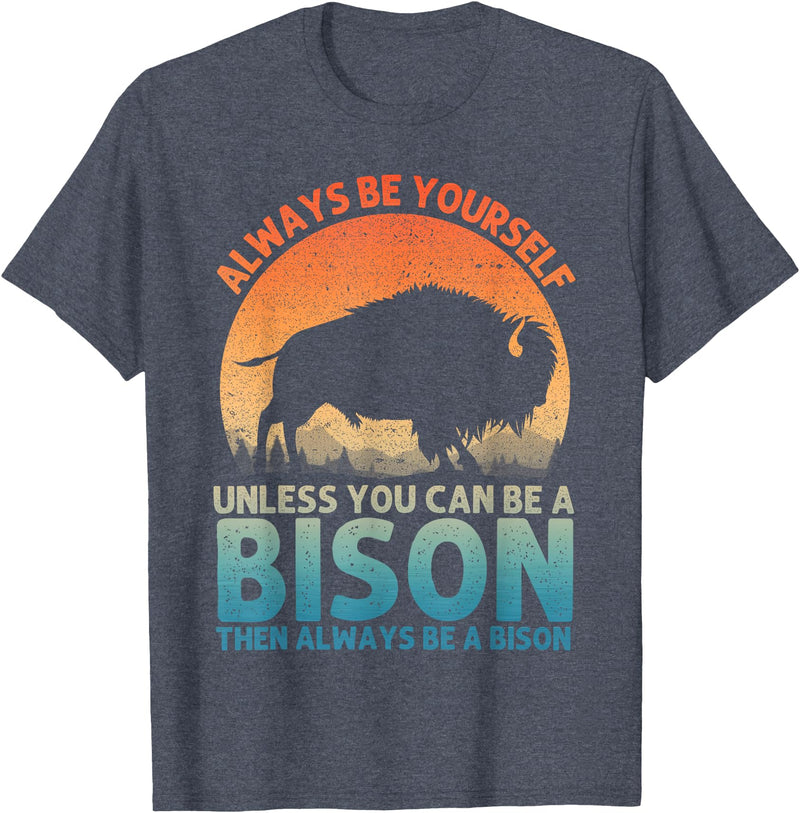Bison Gift Bison Lover Accessories & Buffalo Stuff Cool Bison Design For Men Women Buffalo Animal Lovers Bison T-Shirt -