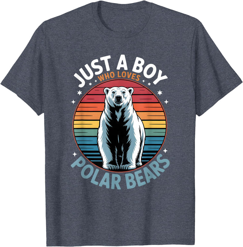 Polar Bear Shirts & Gifts for Boys Boys Polar Bear T-Shirt - Heather Blue
