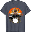 Drum Instrument Drummer Apparel Musical Animal Bear Playing Drums For Drum Lover And Musical Drummer Lover T-Shirt - Heather Blue