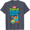 Mathiole Super Sugar Funny Cereal Box Sweet Tooth Bear Candy T-Shirt - Heather Blue