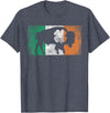 Buffalo - Saint Paddys Funny Ireland Flag Buffalo - Shamrock St. Patrick's Day Irish Flag T-Shirt - Heather Blue