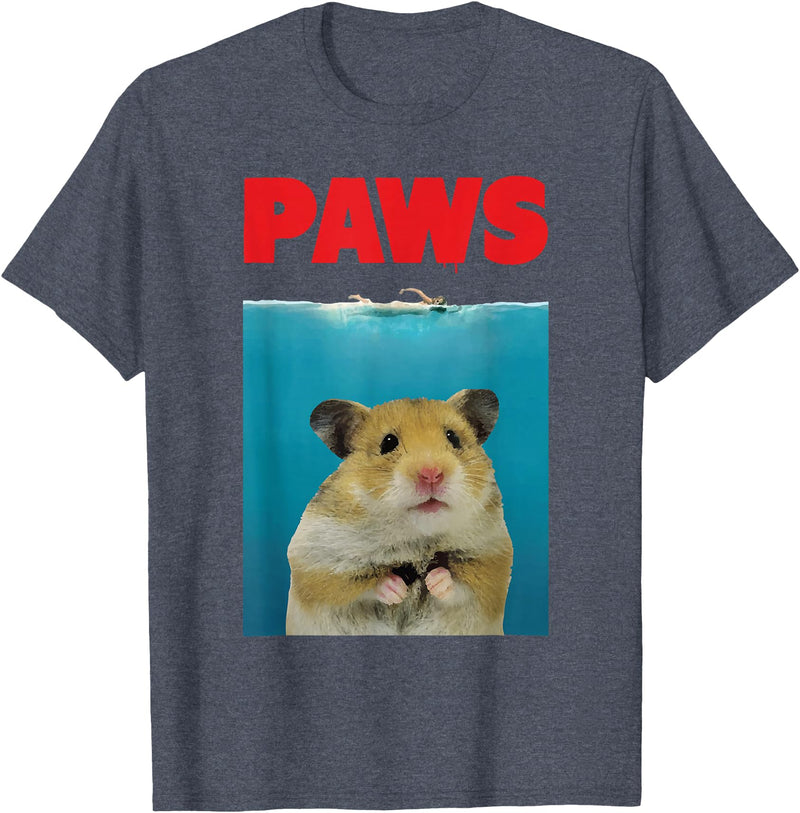 Paws Hamster Funny T-Shirt Parody | Hammy Lover Gifts T-Shirt - Heather Blue