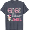 Cow Birthday Cow Lover Gifts For Family Men Woman Gigi of The Birthday Girl Farm Cow Grandma Matching Family T-Shirt -