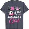 Cow Lover Birthday Men Women Kids Shirts & Gifts Uncle Of The Birthday Girl Family Matching Shirt Farm Cow T-Shirt - Heather
