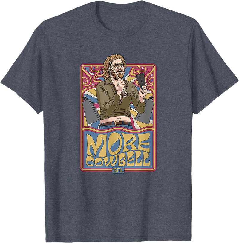 Saturday Night Live SNL More Cowbell Gene Frenkle T-Shirt - Heather Blue