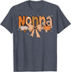 Pumpkin Fall Leopard Happy Thanksgiving Mat Nonna Pumpkin Fall Coquette Bow Thanksgiving Mom Women T-Shirt - Heather Blue
