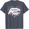 LGBT Trans Pride Shirts Mom Mama Bear for Moms LGBTQ Mama Bear Transgender Flag Gay Equal Rights Trans T-Shirt - Heather Blue