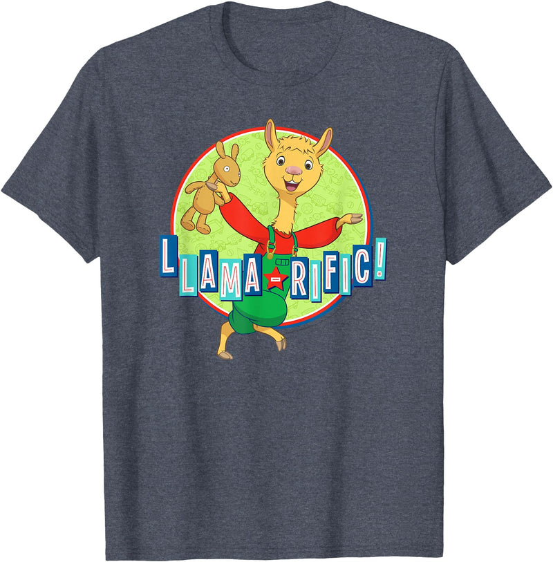 Llama Llama Netflix Red Pajama Llama-rific Tee Shirt T-Shirt - Heather Blue