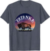 Buffalo Bison Wildlife Shirts Tatanka American Buffalo T-Shirt - Heather Blue