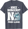 Llama Alpaca Lover Gifts Knee Surgery No Prob-llama Llamas Animal Lover T-Shirt - Heather Blue