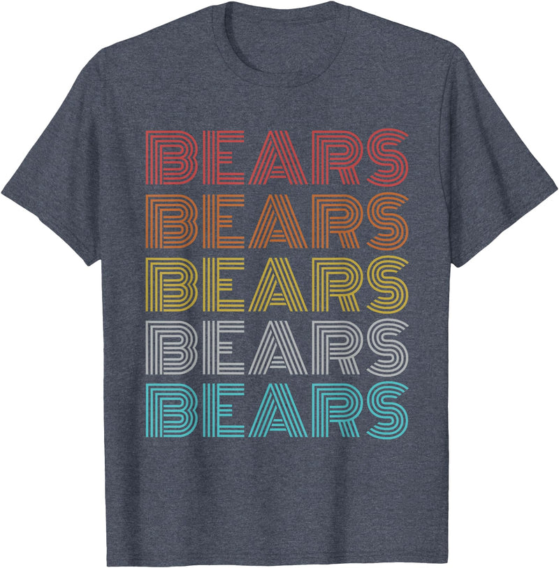 Bears Shirt Vintage Retro Apparel Retro Vintage Bears T-Shirt - Heather Blue