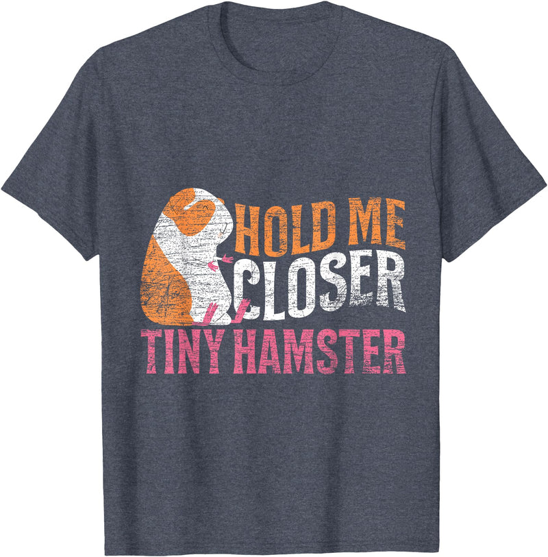 Hold Me Closer Tiny Hamster T-Shirt - Heather Blue