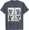 Funny Animal Photography Clothing Co. Funny Polar Bears with Sunglasses Cool Ice Bears Humor Meme T-Shirt - Heather Blue