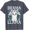 Llama Lover Gift Co. Drama Llama for Kids T-Shirt - Heather Blue