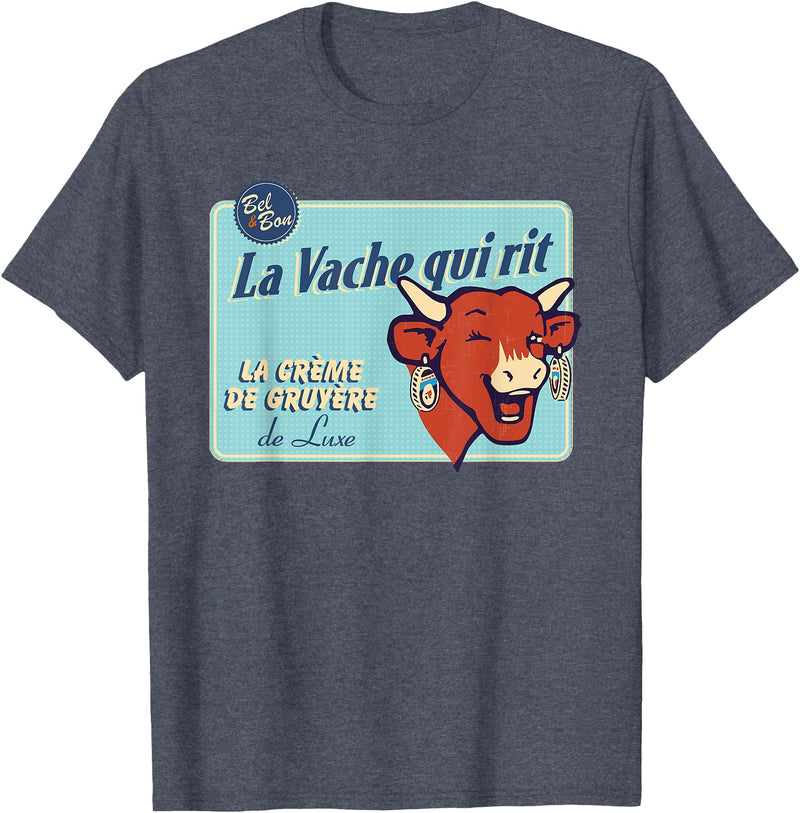 The Laughing Cow Luxury Cream Of Gruyere T-Shirt - Heather Blue