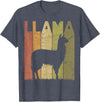 Alpaca Llama Vintage Llama Farming Designs. Llama Vintage Alpaca Llama Lover Retro Alpaca Farmer T-Shirt - Heather Blue