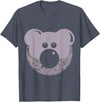 Cub & Bear Beard Hair Shirts Mens Cub & Bear Bears Hairy Beard Face Shirt So Trendy and Cute T-Shirt - Heather Blue