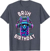 Llama Birthday Apparel Family Party Birthday Tees Bruh Its My Birthday Llama Boy Kids Girl Family Funny Party T-Shirt - Heather Blue