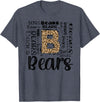 School & Teacher Apparel Teeready - Back To School Bears School Sports Fan Team Spirit Vintage T-Shirt - Heather Blue