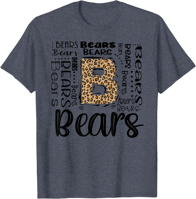 School & Teacher Apparel Teeready - Back To School Bears School Sports Fan Team Spirit Vintage T-Shirt - Heather Blue