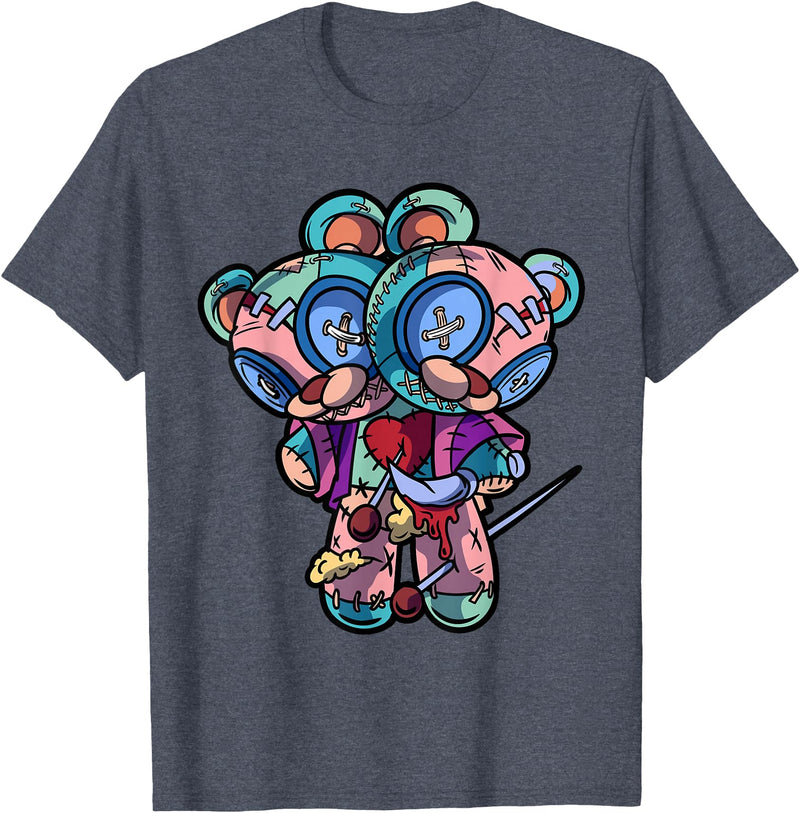 Voodoo Teddy Bear by - Sugar Kai Pastel Goth Two Headed Teddy Bear Voodoo Doll For Men T-Shirt - Heather Blue