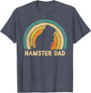 Hamster Dad Father's Day Vintage Style Hamster Dad Daddy T-Shirt - Heather Blue