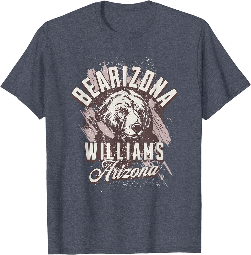 Williams Arizona Bearizona Wildlife Park Bearizona Arizona Bear AZ T-Shirt - Heather Blue