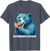 Funny Pastry Design Bear Pie Confectioner Cake Baking Thanksgiving Blueberrylicious Blueberry Pie T-Shirt - Heather Blue