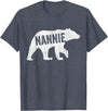 Matching Family Bear by Foxio Nannie Bear Matching Family Camping Bear Funny Nannie T-Shirt - Heather Blue