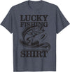 My Lucky Fishing Shirt Youth Teen Boys Bass Fish Men My Lucky Fishing Shirt Boy Youth Funny Fisherman Toddler T-Shirt - Heather Blue