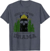 LaLa Designs Only You Can Prevent Drama Llama Forest Camping Smokey T-Shirt - Heather Blue